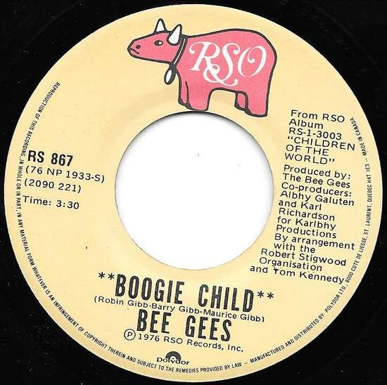 Acheter disque vinyle Bee Gees Boogie Child / Lovers a vendre